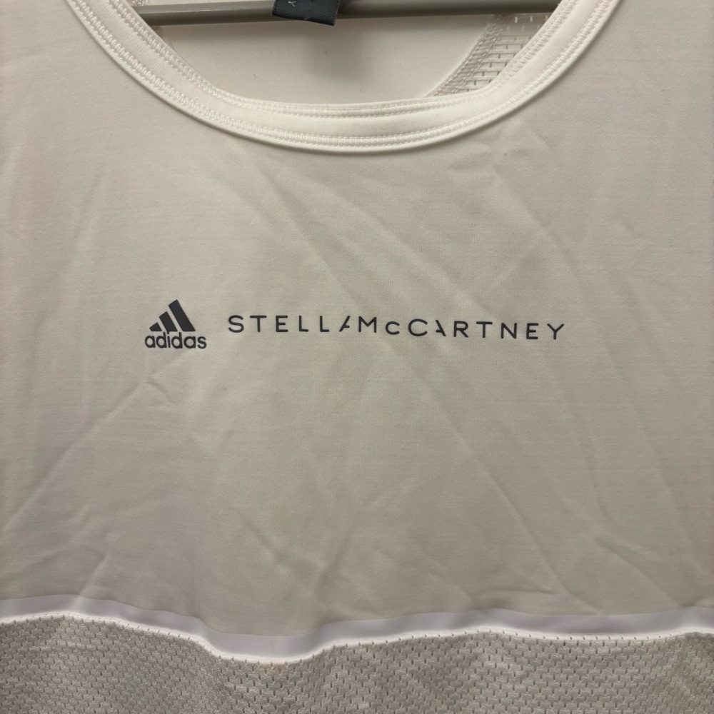 1. Adidas by Stella McCartney Run Loose Tee in White - Picture 3 of 9